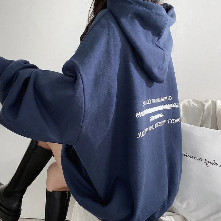 Women's Velvet Padded Hooded Sweatshirt Coat