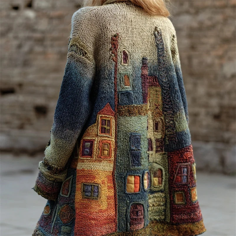 Autumnwinter Hooded Knitwear 3d Digital Print Unisex Crew-neck Pullover Sweater for Men and Women