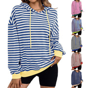 Women's Casual Striped Oversized Hoodie