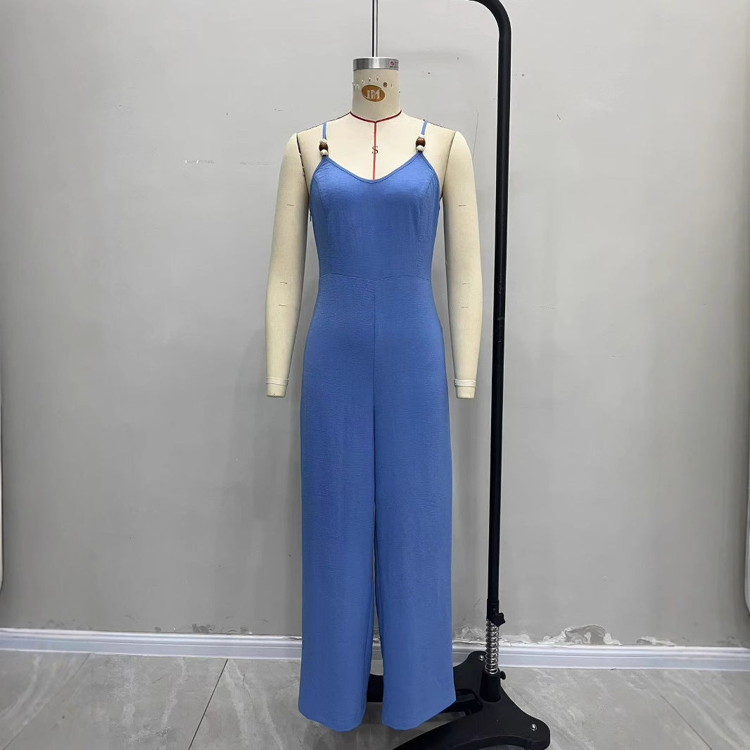 Stylish Breathable Women's Wide-Leg Jumpsuit