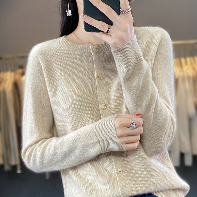 Womens New Seamless Sweater Cardigan for Fallwinter