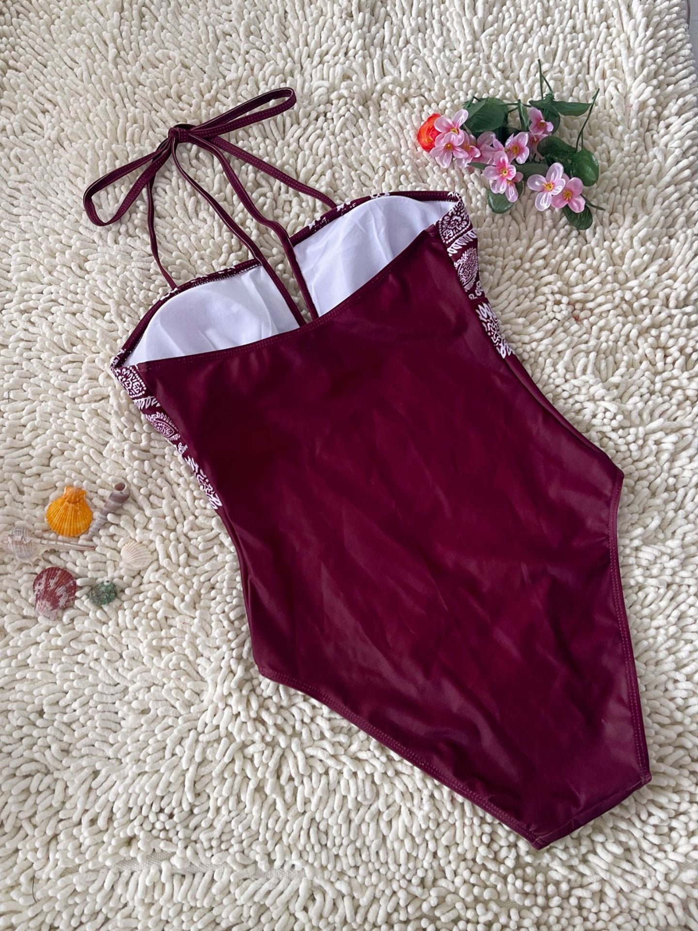 Women's Printed One-Piece Conservative Beach Swimsuit