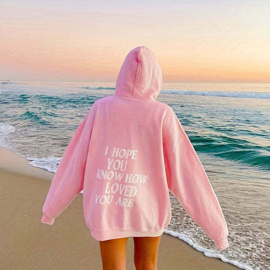 Cozy Letter Print Drop-Shoulder Sweatshirt