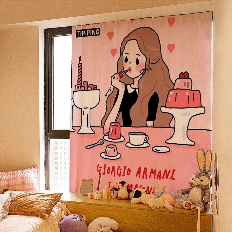 Dormitory Simple Paste Shading Cloth Korean Ins Style Velcro Curtain