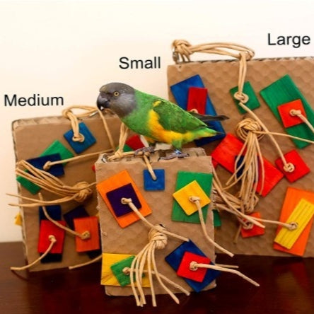 Colorful Bird Building Block Chew Toy
