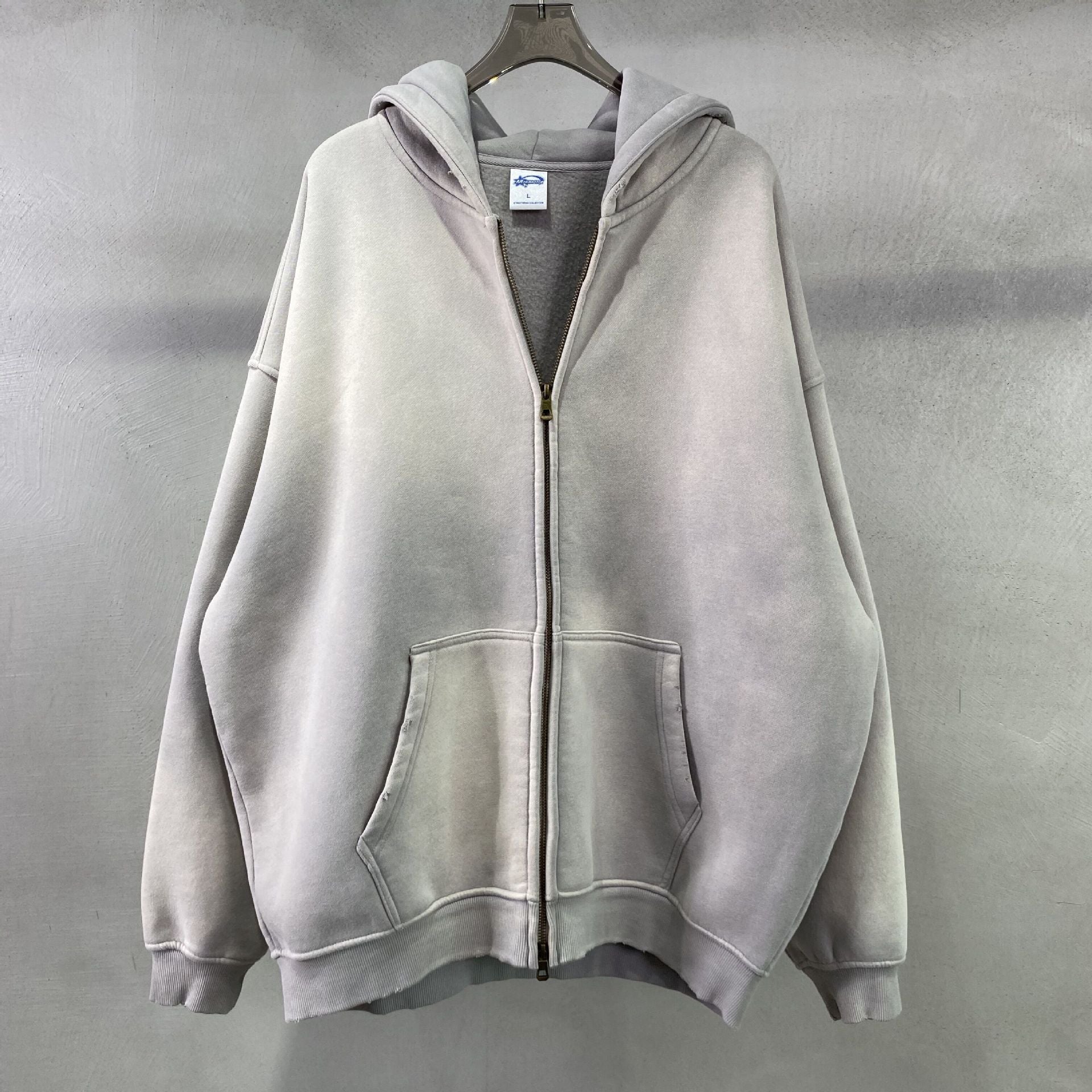 Vinted Wash Zip-Up Hoodie Sweatshirt