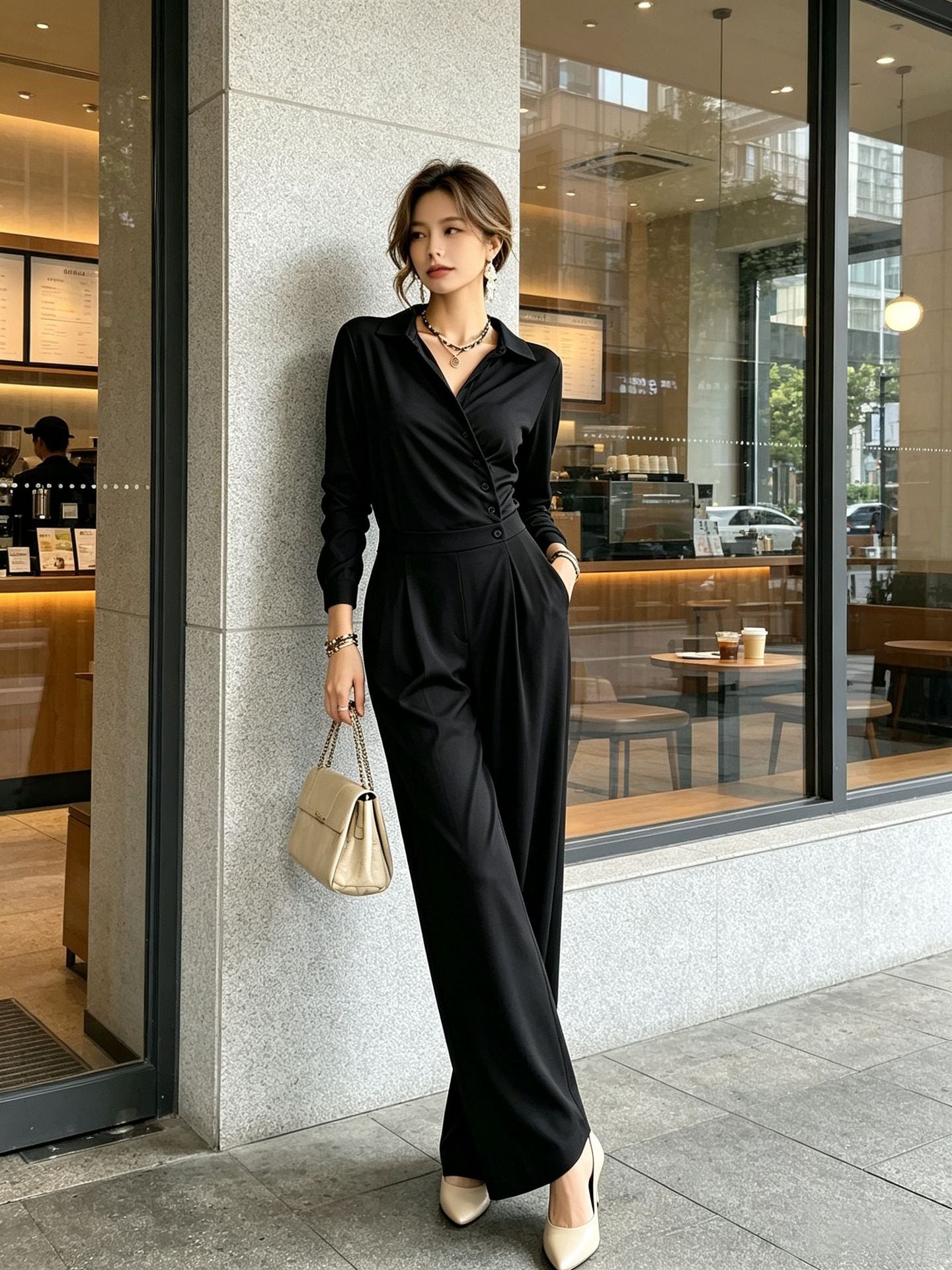 Stylish And Elegant High-waisted Jumpsuit