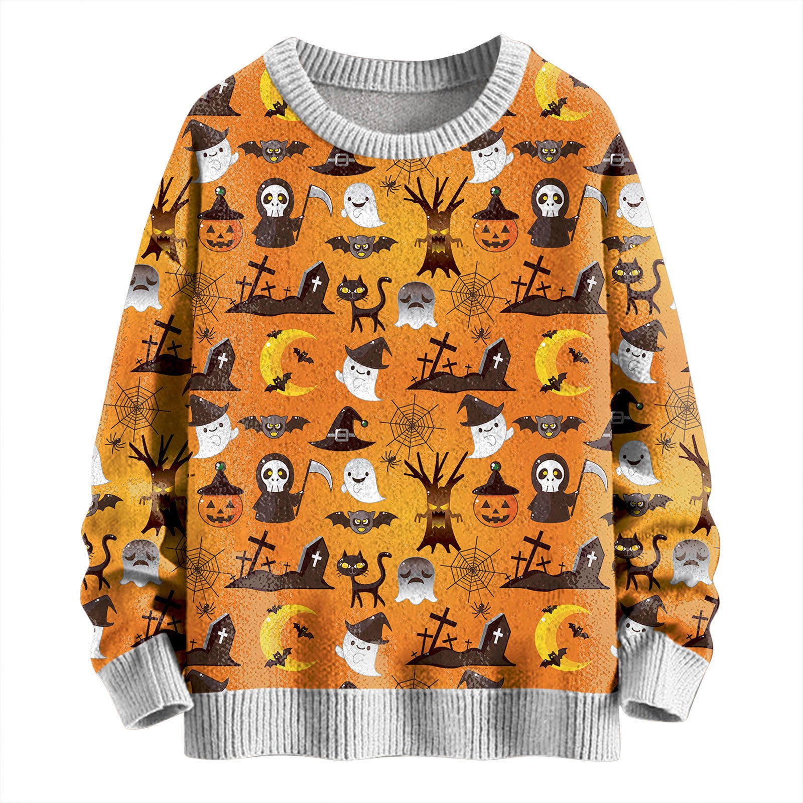 Unisex Printed Crewneck Sweater - Cozy Stylish Pullover