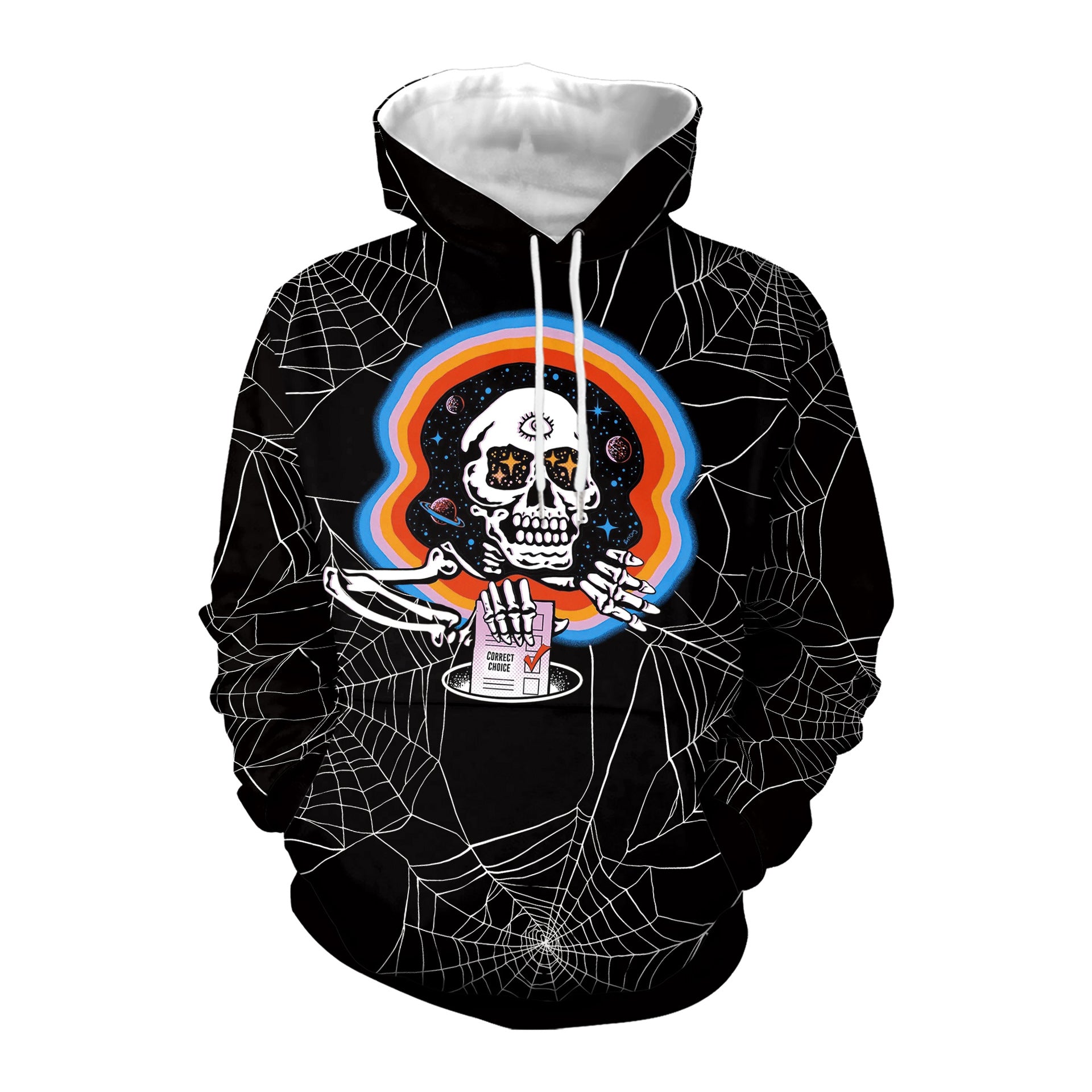 Women's Halloween Skull Casual Hooded Sweatshirt