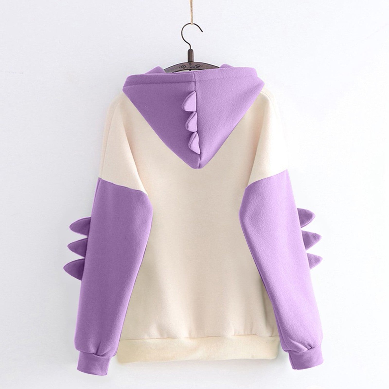 Korean Cute Dinosaur Contrast Color College Pullover Sweater
