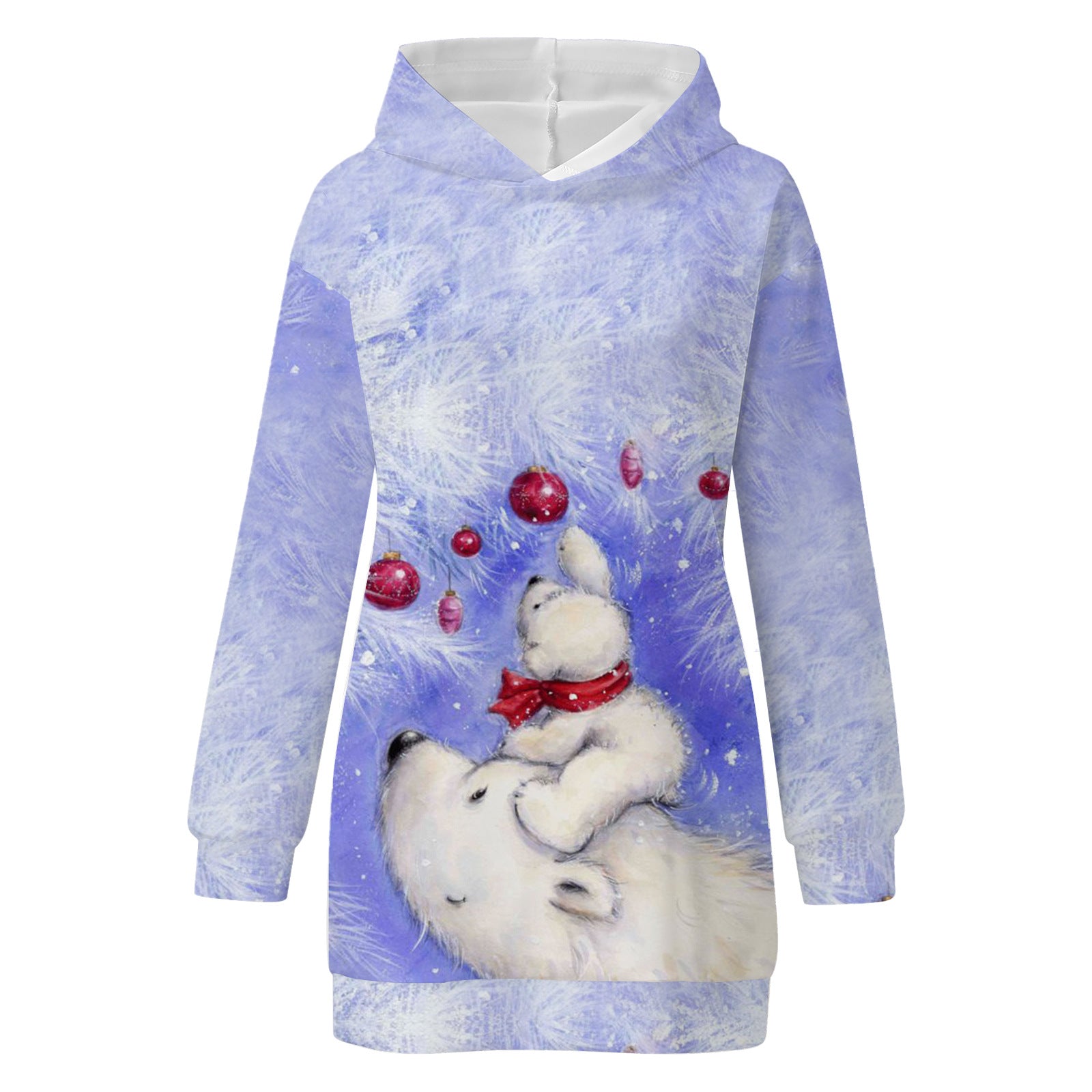 Festive Christmas Print Hoodie for Cozy Holiday Style