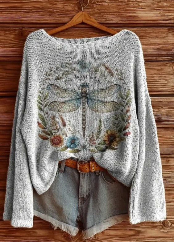 Women's Printed Knitted Sweater