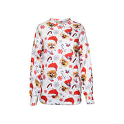 Women's Top Christmas Printed Round Neck T-shirt