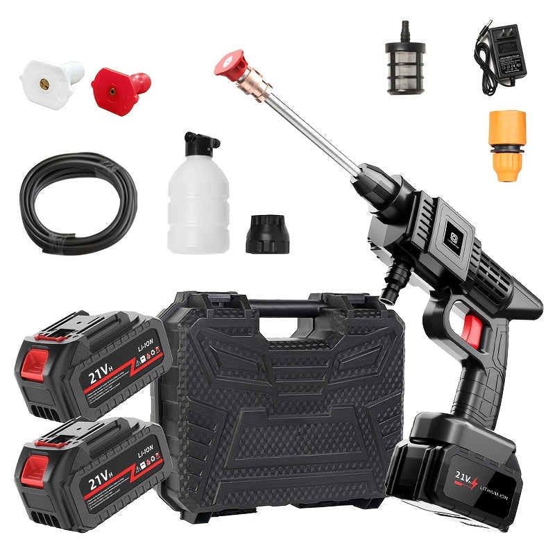 Battery-Powered High-Pressure Cleaning Machine with Stainless Steel Foam Nozzle