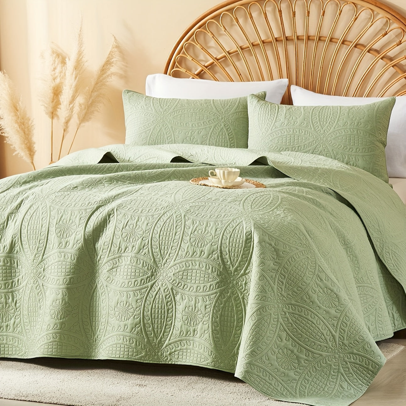 2/3pcs Quilt Set Bedspreads - Soft Cool & Refreshing Summer Quilt Lightweight Microfiber Bedspread - Modern Style Coin Pattern Coverlet For All Seasons - Gifts For The Family