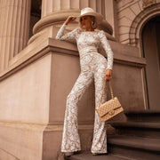 Chic Slim-Fit Lace Jumpsuit for Women