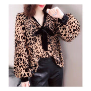 Loose Fashion Slimming Plus Size Chiffon Long Sleeve Shirt