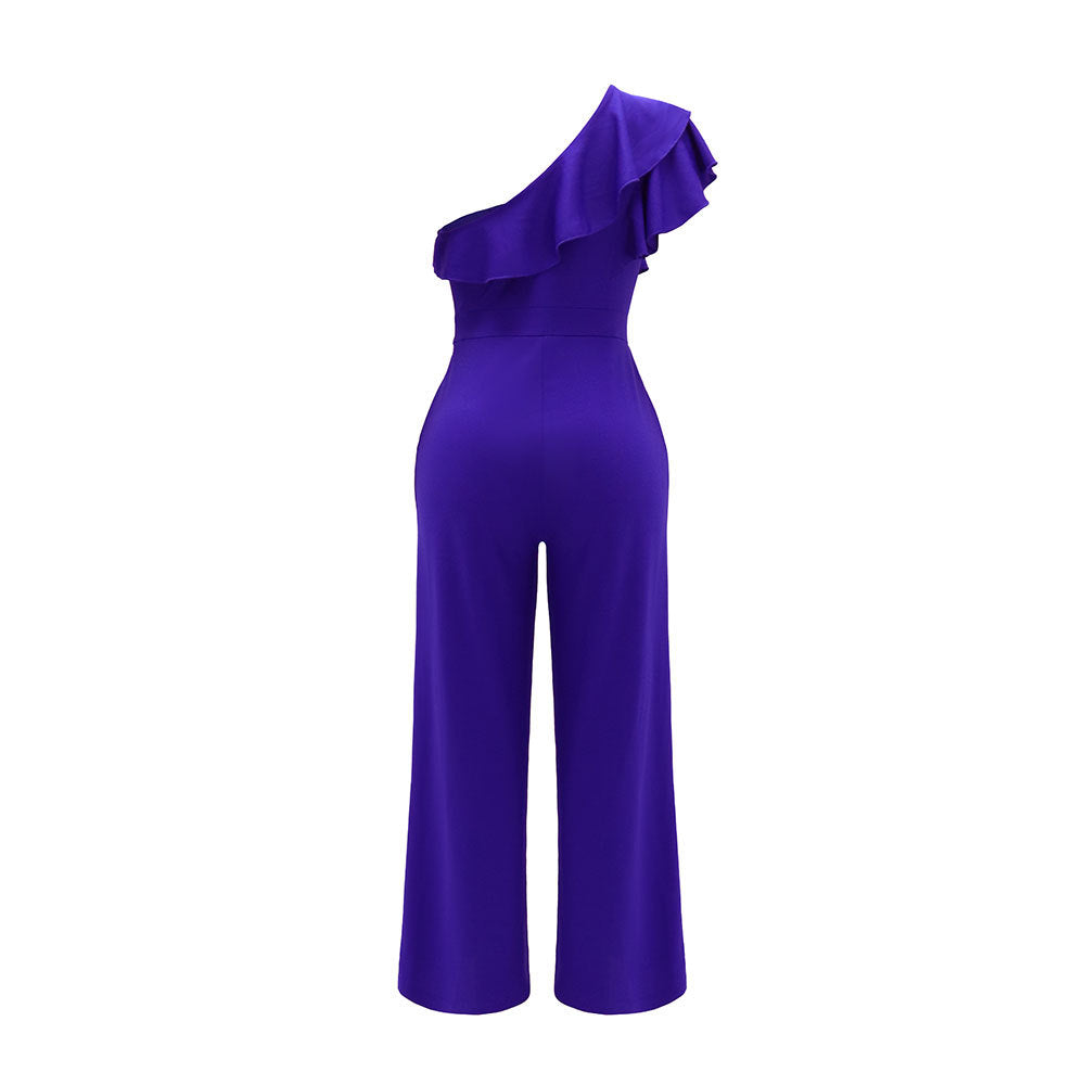 Elegant High-Stretch Loose Straight Women's Jumpsuit