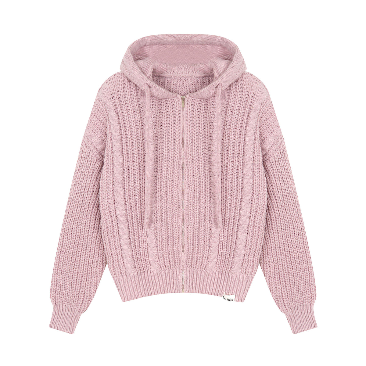 American Idle Style Twist Knitted Hooded Sweater