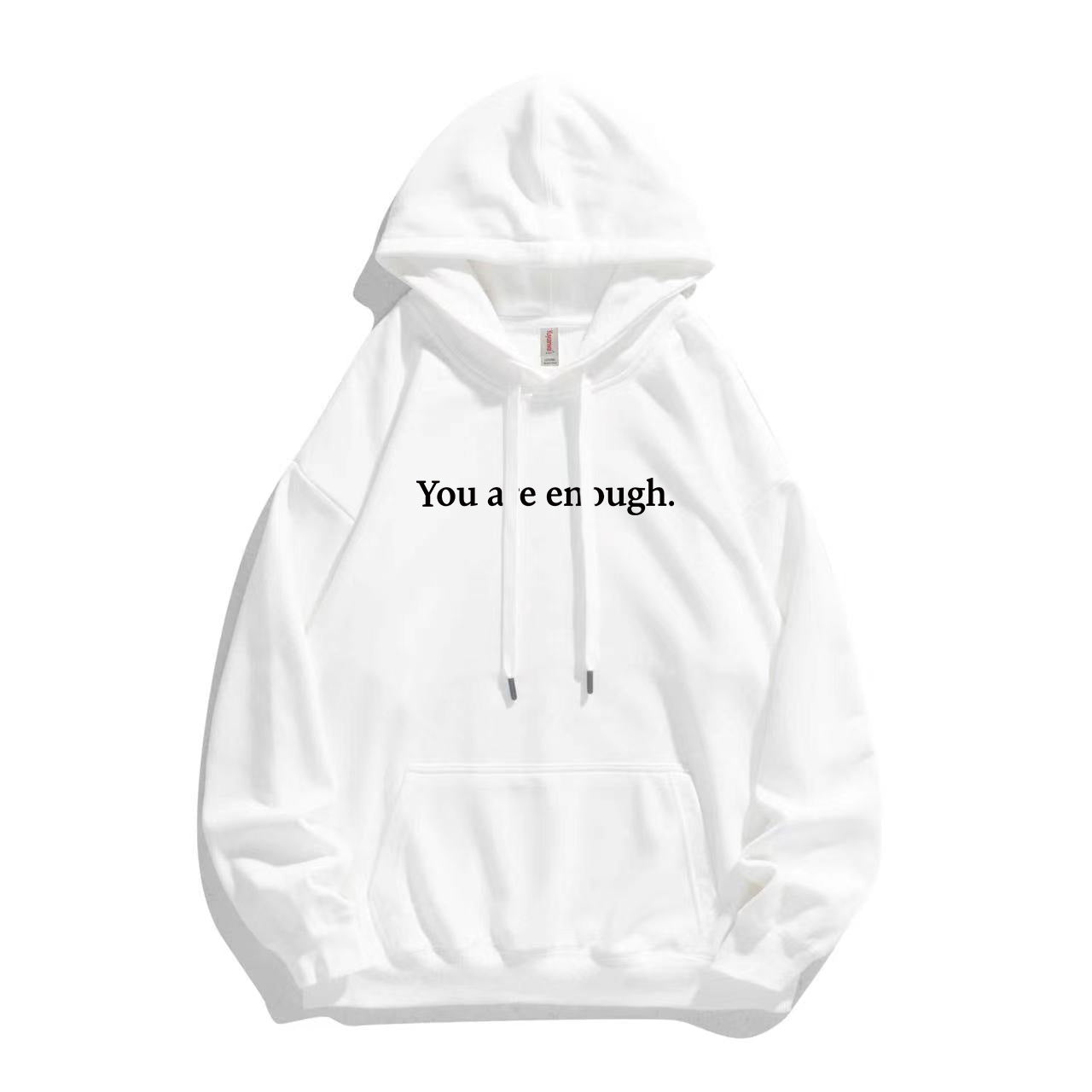 Cozy Printed Drawstring Hoodie with Kangaroo Pocket