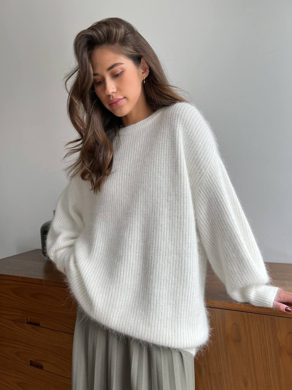 Idle Style Loose Soft Thickened Round Neck Sweater