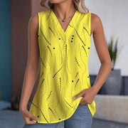 Breathable Lightweight Sleeveless V-Neck Top – Summer Streetwear