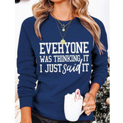 Unisex Korean Style Loose Round Neck Casual Sweatshirt