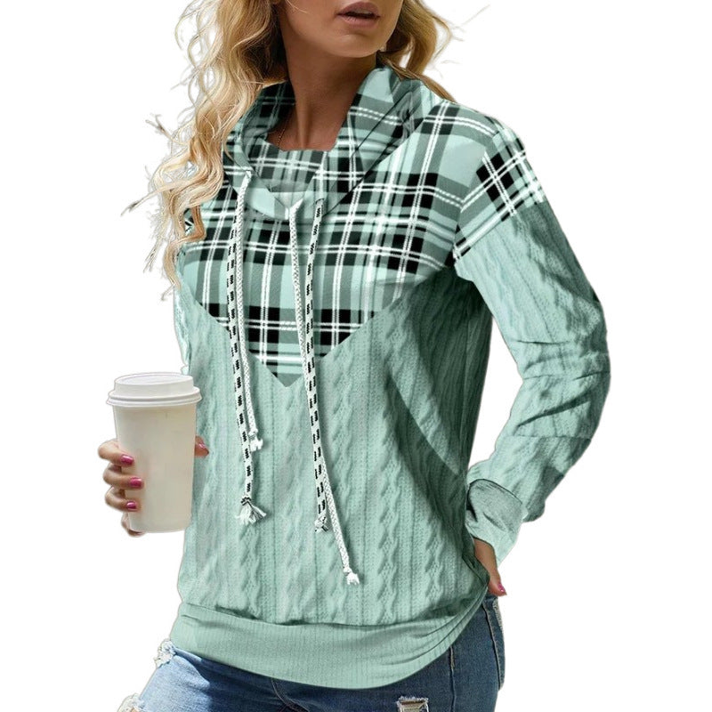 Cozy Multicolor Women's Hooded Pullover Sweater