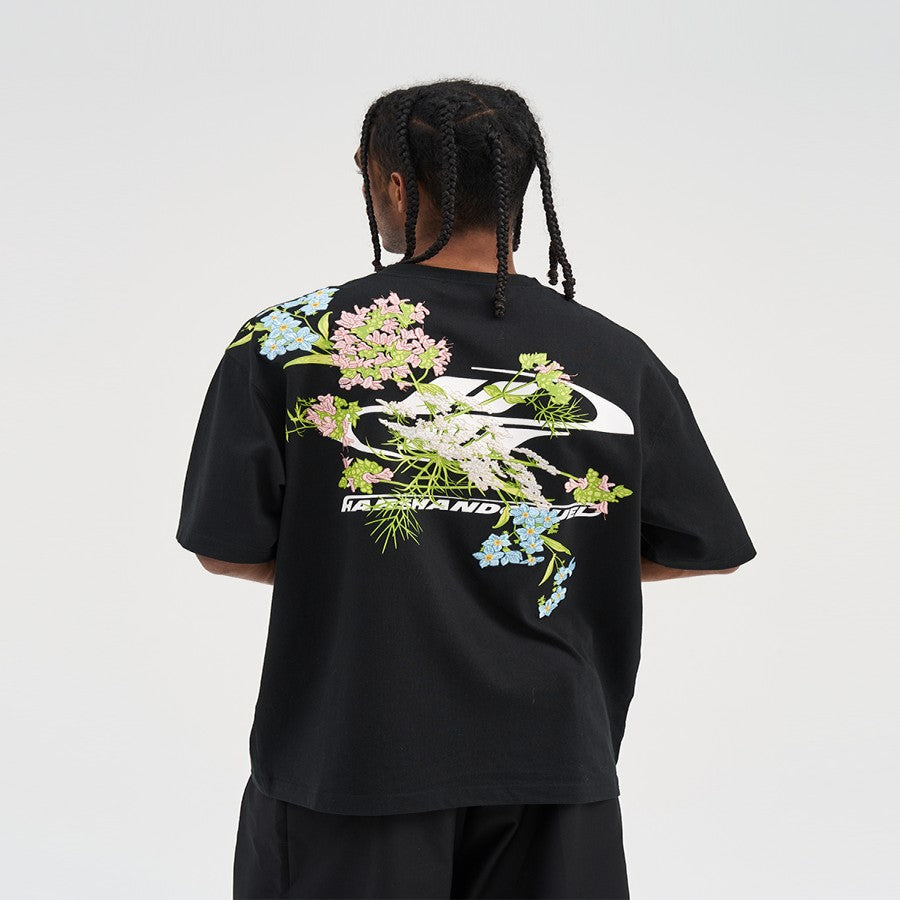 Floral Embroidered Cotton Short-Sleeve T-Shirt