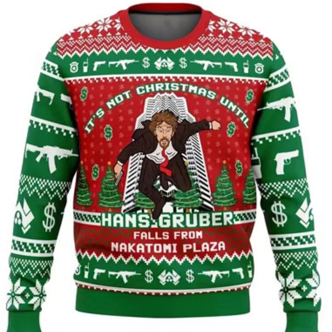 Festive Santa Elk Christmas Long Sleeve Loose Top
