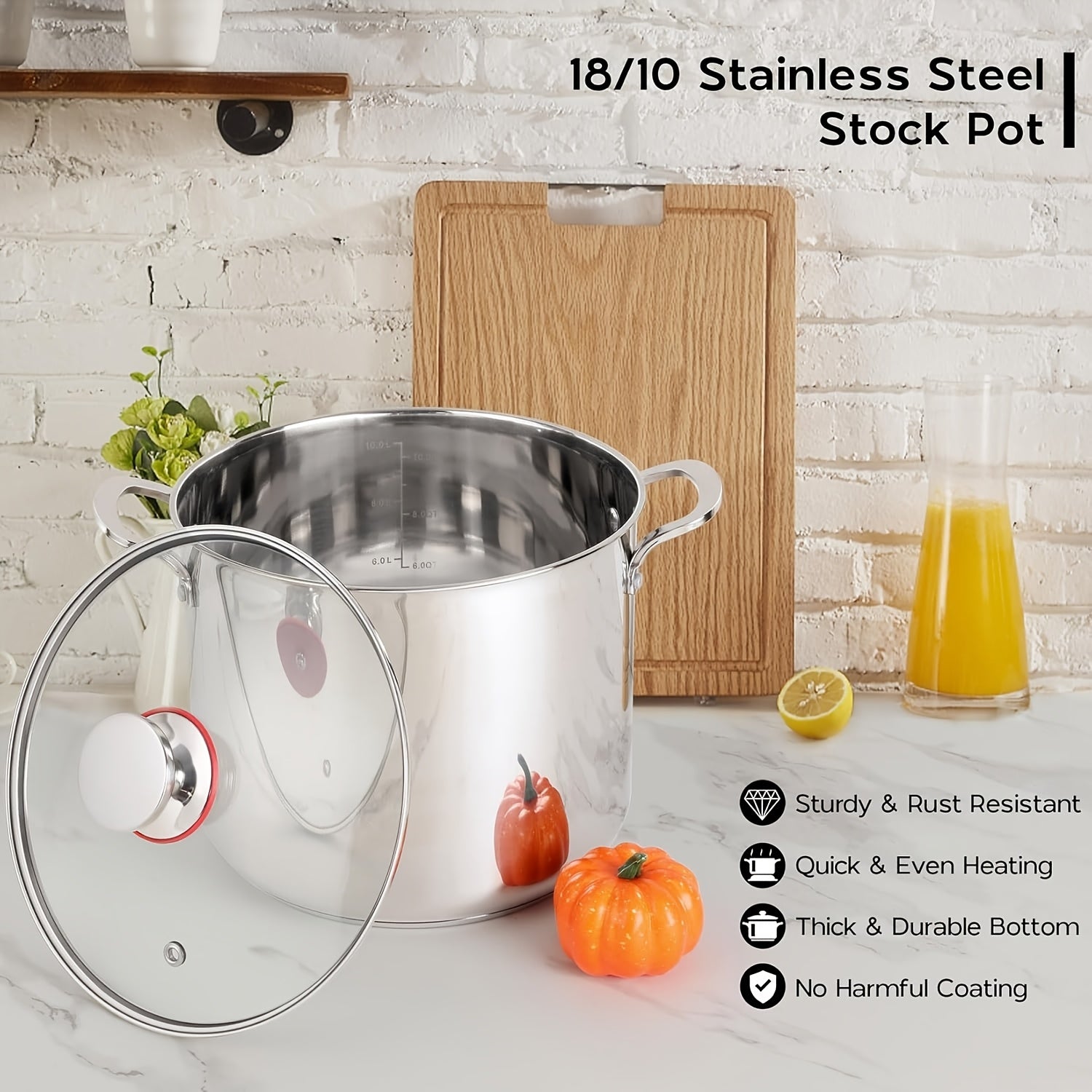 10/12/1pc Stainless Steel Cookware Set
