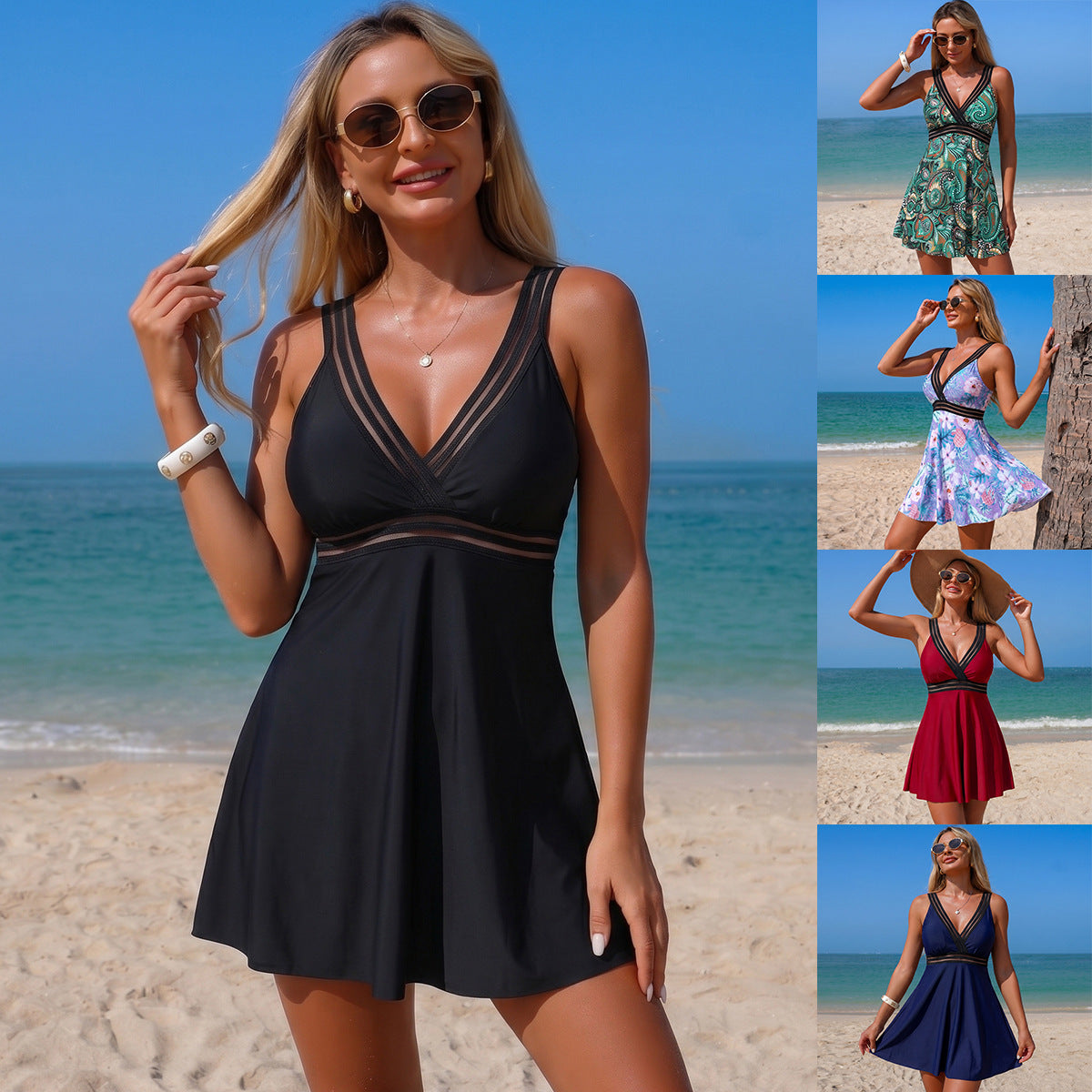 Sexy High-waisted Hollowed-out Two-piece Swimsuit for Women
