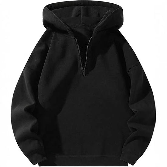 Cozy Fleece-Lined Zip Hoodie for Casual Sporty Comfort