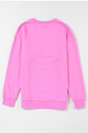 Casual Print Solid Pullover Sweatshirt