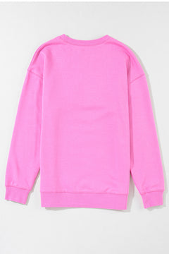Casual Print Solid Pullover Sweatshirt