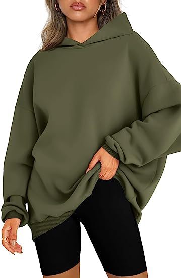 Women's Oversized Hooded Pullover Cozy Casual Sweater