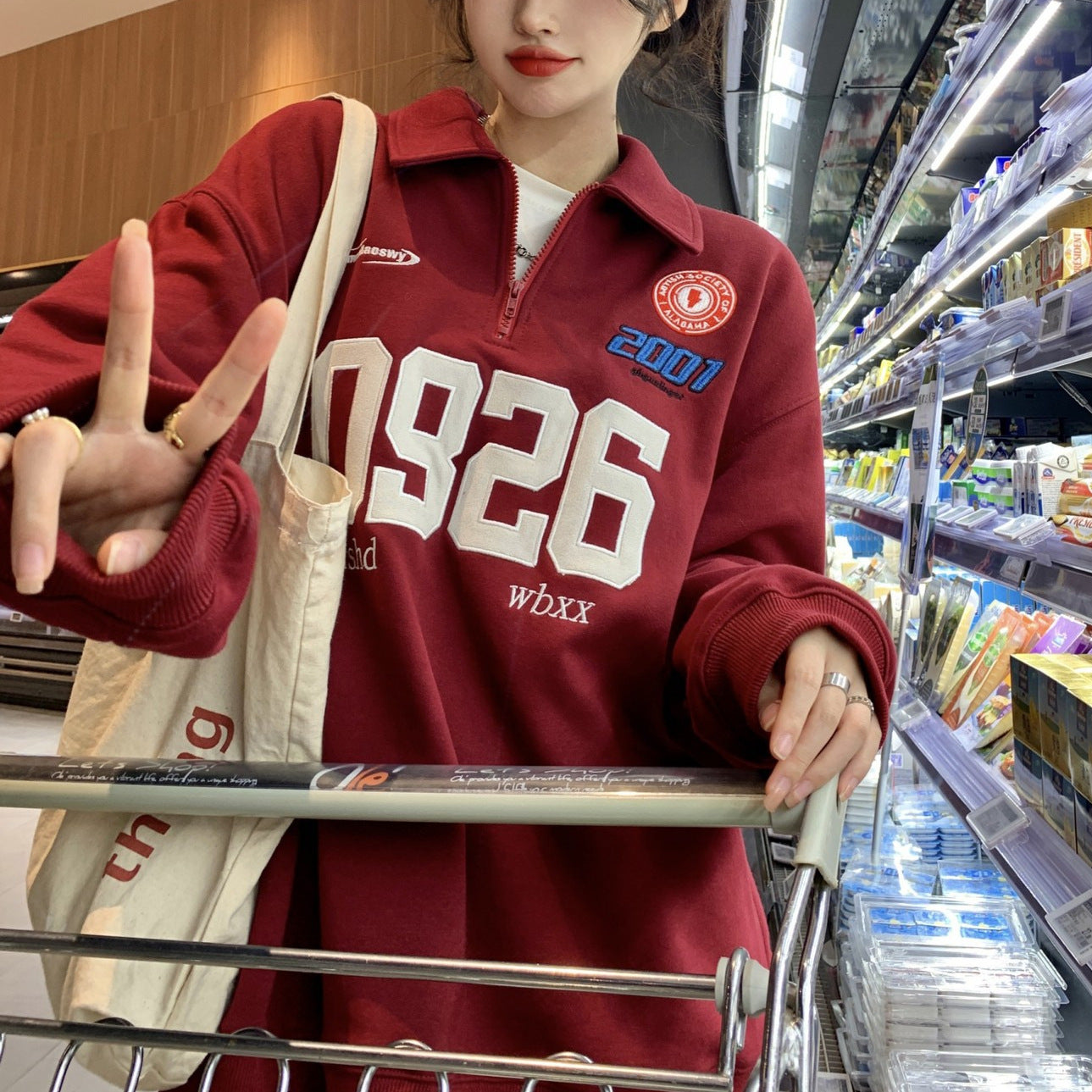 Retro Graphic Plus Size Pullover Sweater