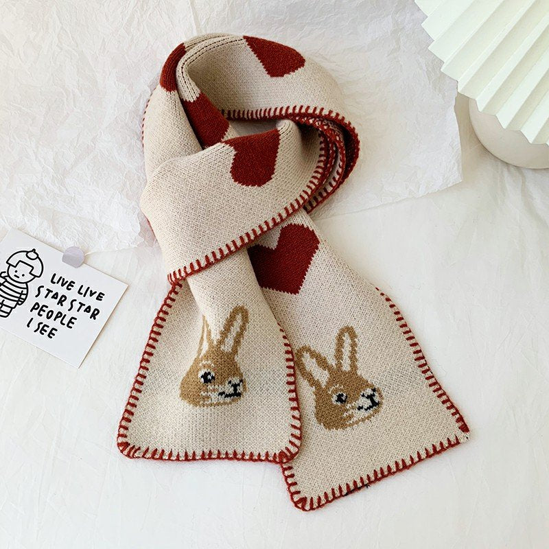 Cozy Love Rabbit Wool Scarf for Winter