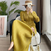 Fashionable Slim-fit Pleated Dress for Women