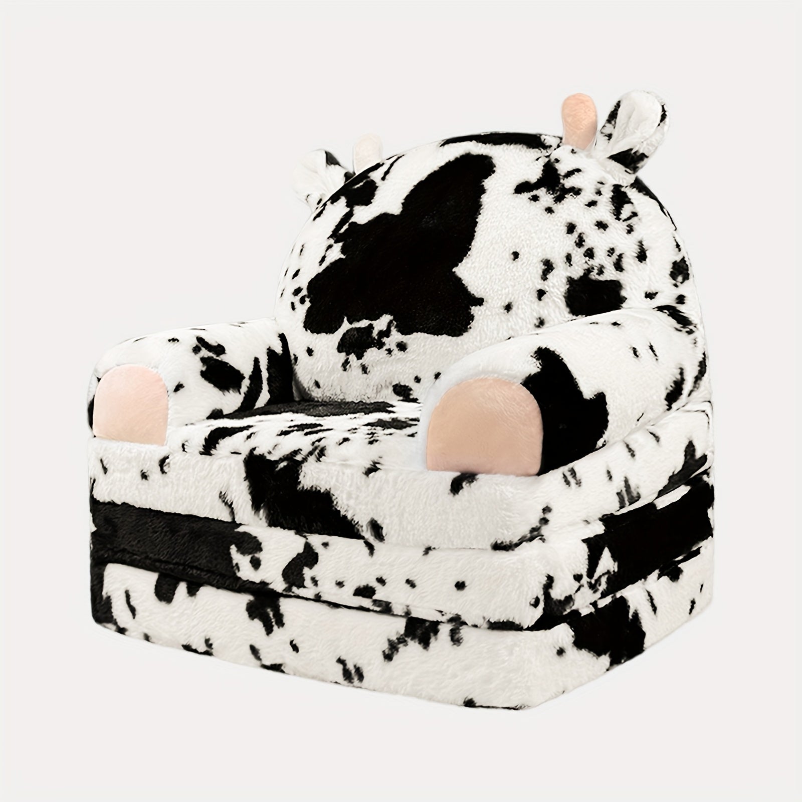 Teddy Bear 2‑In‑1 Fold‑Out Kids Sofa with Polar Fleece and High‑Density Foam