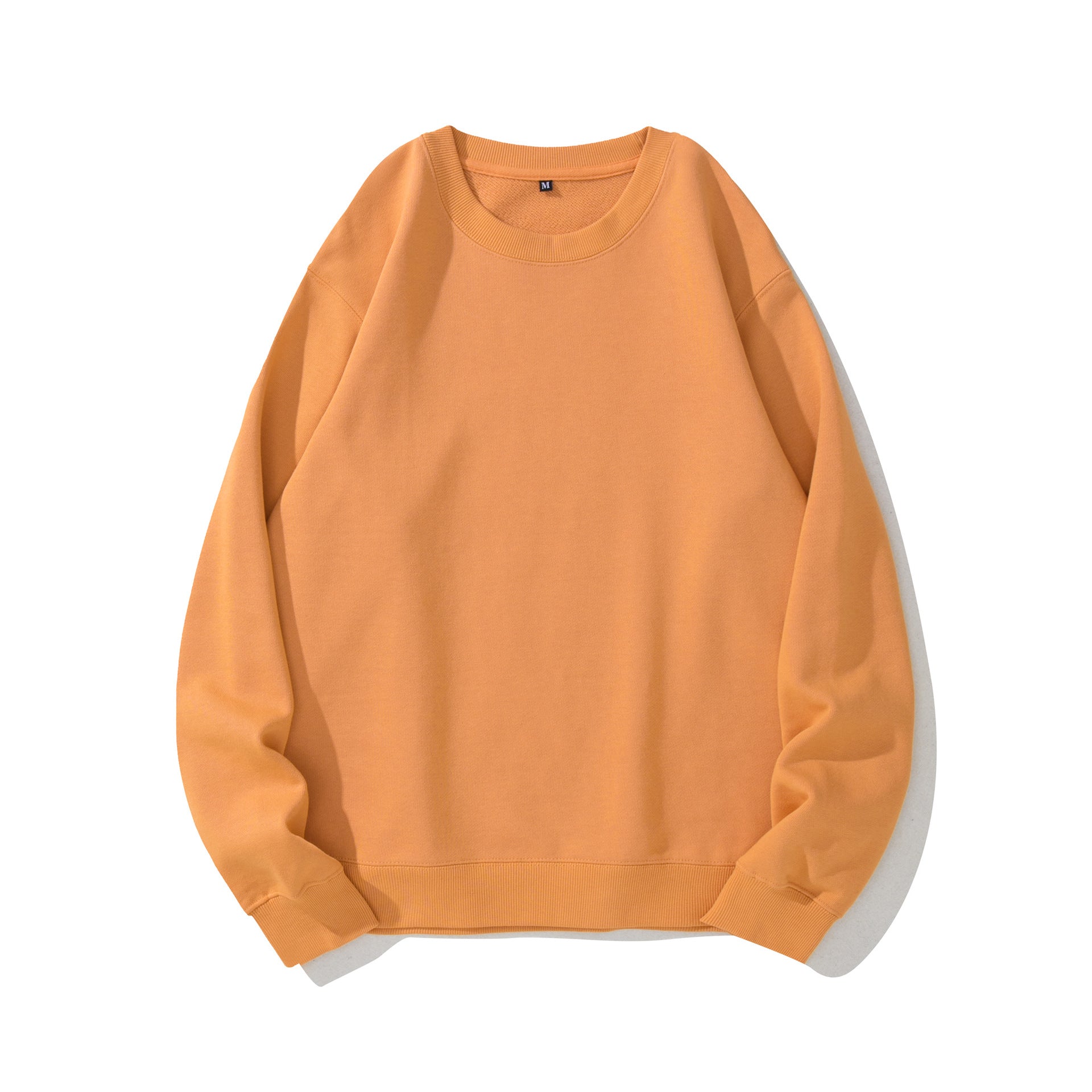 Heavyweight Round Neck Sweater Thickened Terry Solid Color Couple