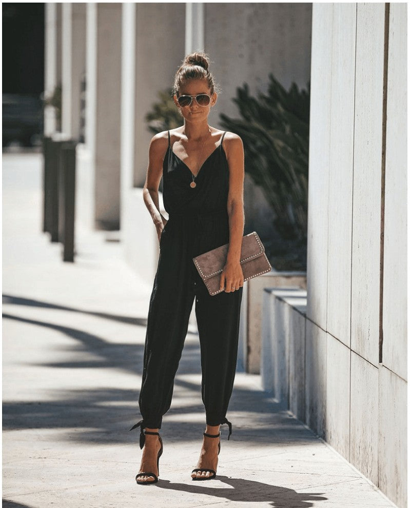 Floral Print Spaghetti Strap Romper & Jumpsuit