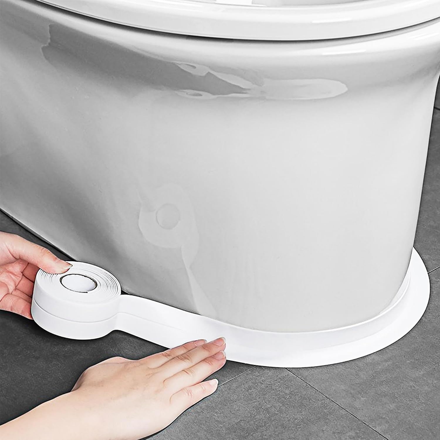 White Waterproof Self-Adhesive Caulk Tape for Bathroom Sealing Strips