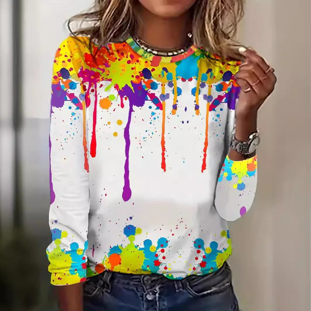 Trendy Hip Hop Graphic Print Long Sleeve Pullover Sweatshirt