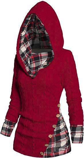Chic Hooded Geometric Pullover Sweater