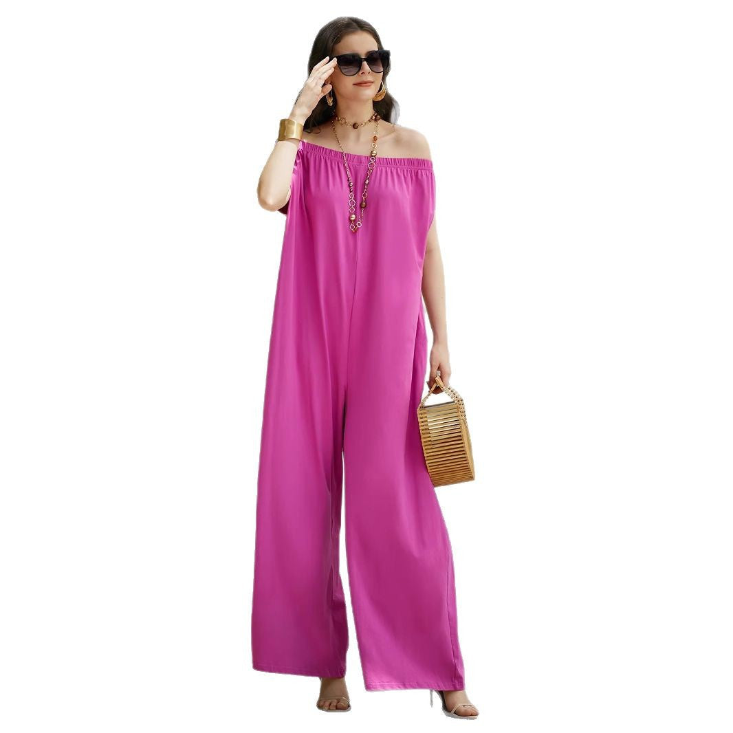 Chic One-Piece Lantern Wide-Leg Jumpsuit for Women