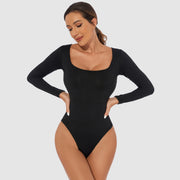 Women's Slim Fit U-Collar Polyester Jumpsuit