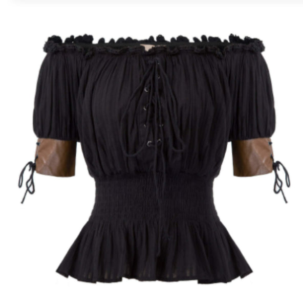 Womens Medieval Long-Sleeve Princess Sleeve Top