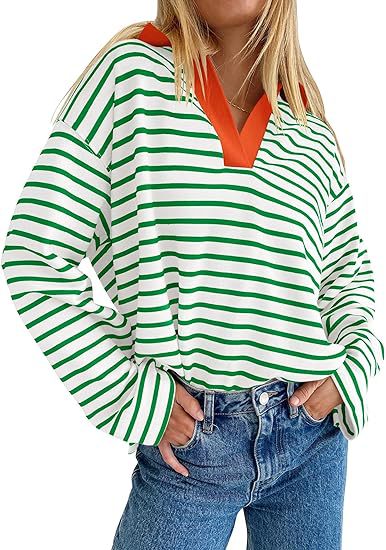 Casual Colorblock Embroidered Lantern Sleeve Pullover Sweatshirt