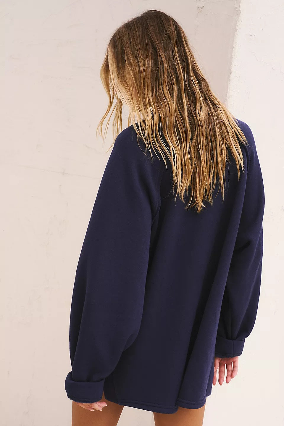 Casual Deep V-Neck Loose Pocket Sweatshirt for Women